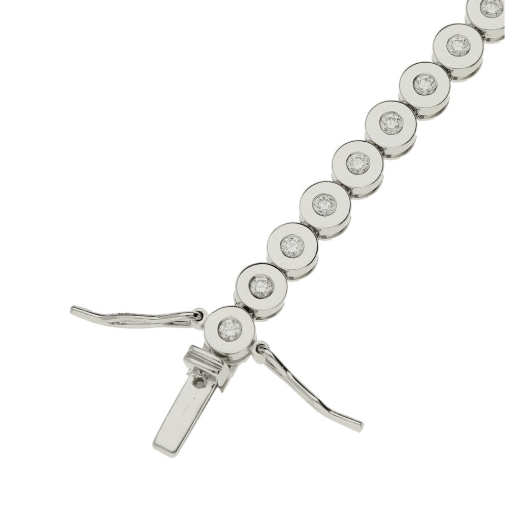 18ct White Gold Diamond Tennis Bracelet - 7.5" - 1.00ct