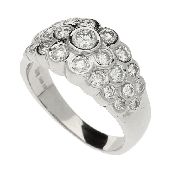 Ladies 18ct White Gold Diamond Band Ring - 1.00ct