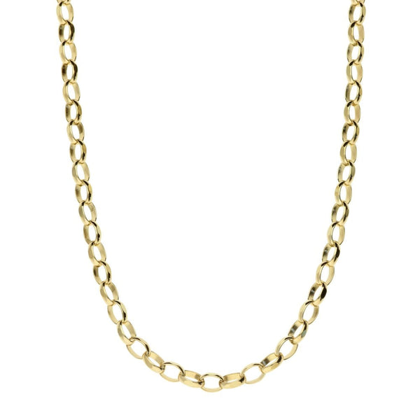 Mens 9ct Yellow Gold Belcher Chain - 24"