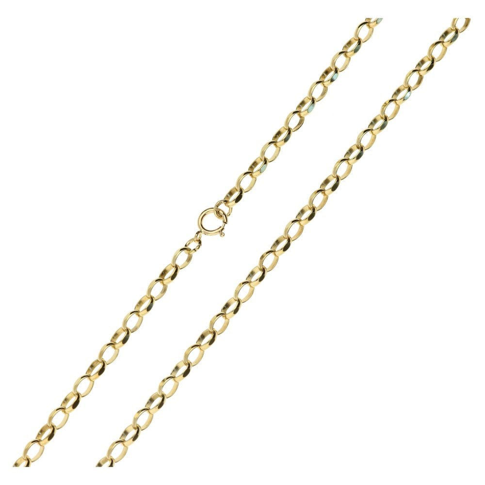 Mens 9ct Yellow Gold Belcher Chain - 24"