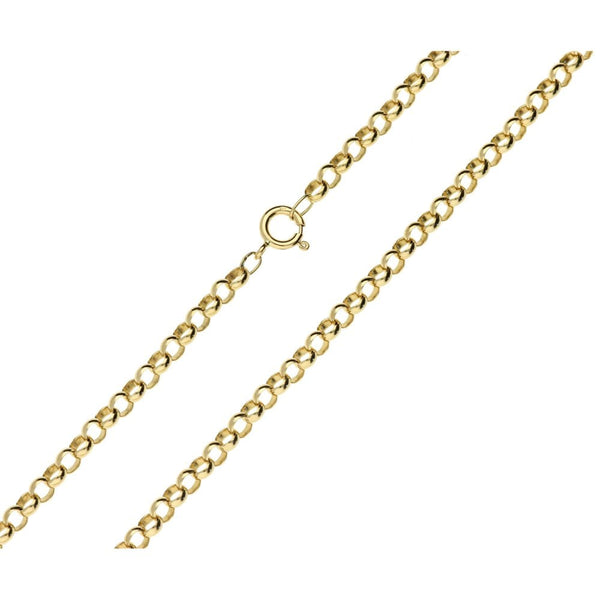 Mens 9ct Yellow Gold Belcher Chain - 22"