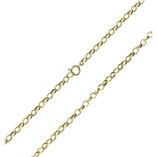Mens 9ct Yellow Gold Belcher Chain - 22"