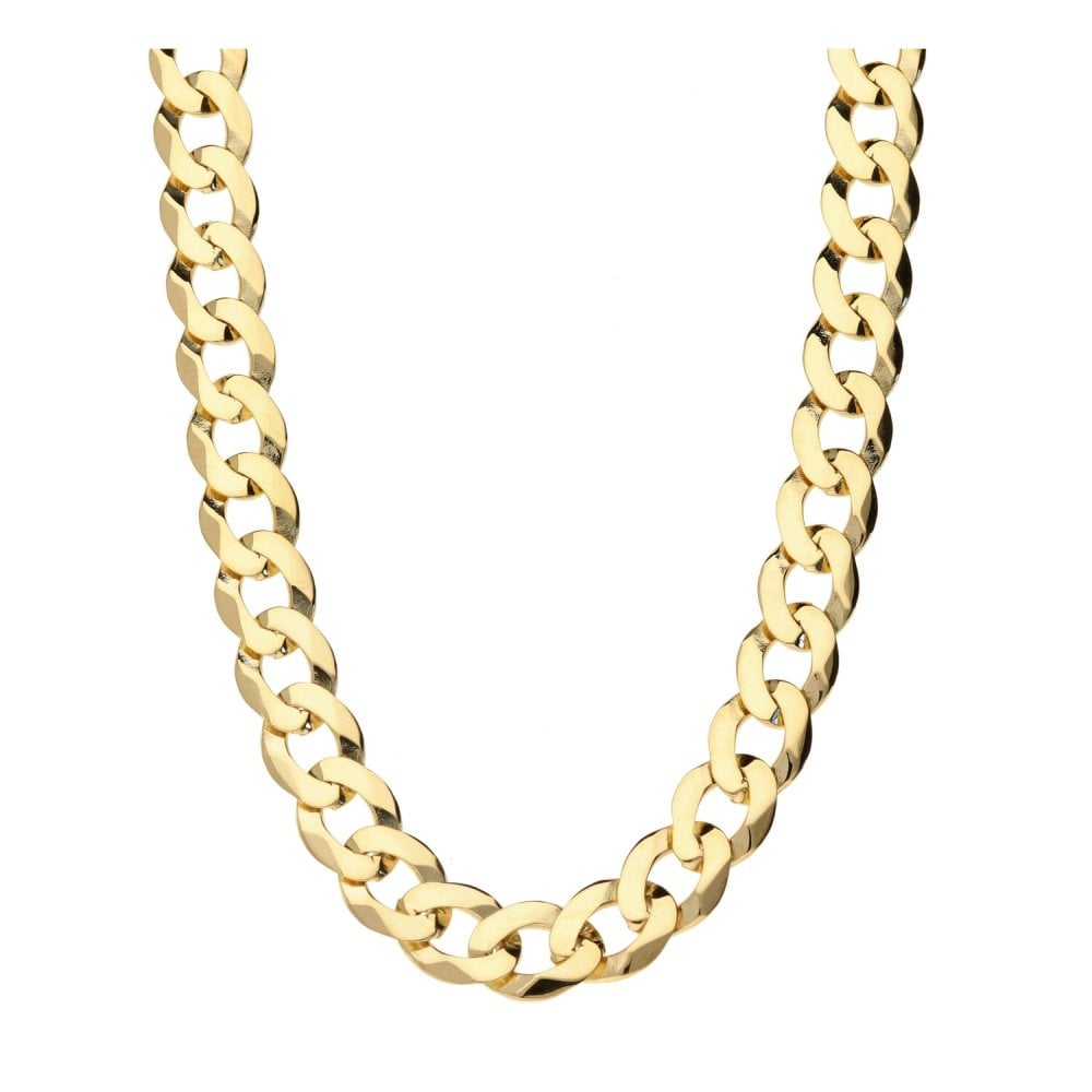 Mens 9ct Yellow Gold Curb Chain - 20" - 21.0g