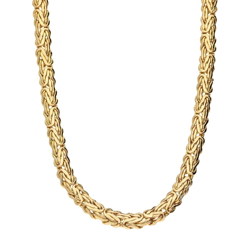 Ladies 9ct Yellow Gold Fancy Link Chain - 18"