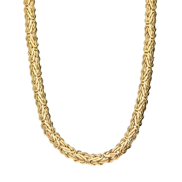Ladies 9ct Yellow Gold Fancy Link Chain - 18"