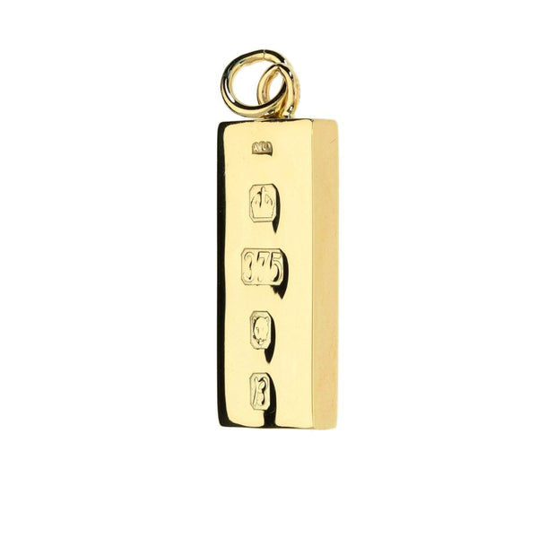 Mens 9ct Yellow Gold Ingot Pendant - 10.6g