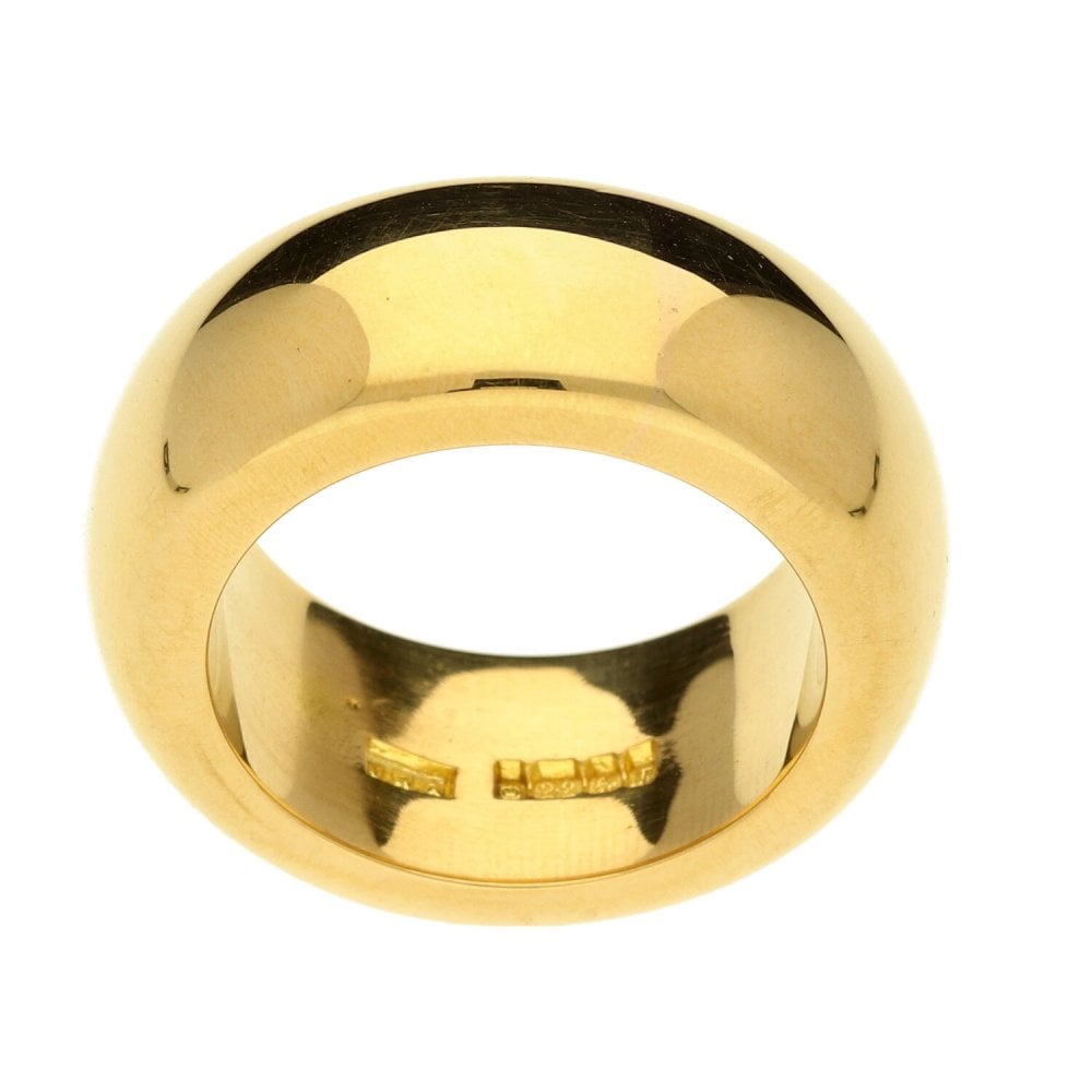 22ct Yellow Gold D-Shape Wedding Ring - 43.7g