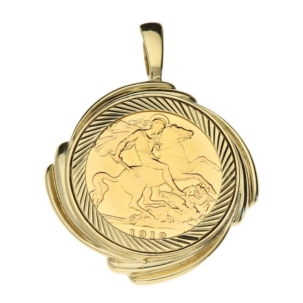 Yellow Gold 1912 Half Sovereign Pendant - 7.2g