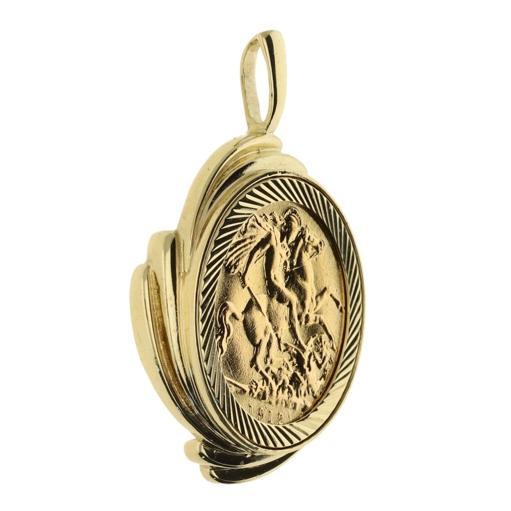 Yellow Gold 1912 Half Sovereign Pendant - 7.2g