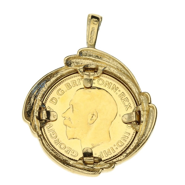 Yellow Gold 1912 Half Sovereign Pendant - 7.2g