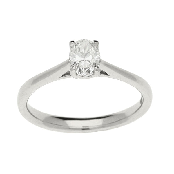 Ladies GIA Certified Diamond Platinum Ring - Colour E - 0.51ct