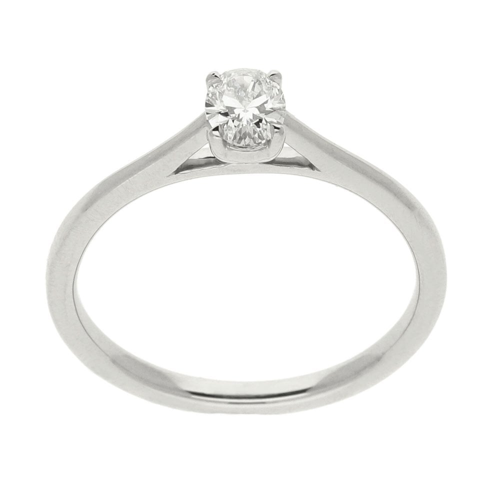 Ladies GIA Certified Diamond Platinum Ring - Colour G - 0.30ct