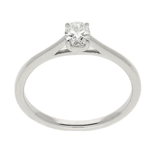 Ladies GIA Certified Diamond Platinum Ring - Colour G - 0.30ct