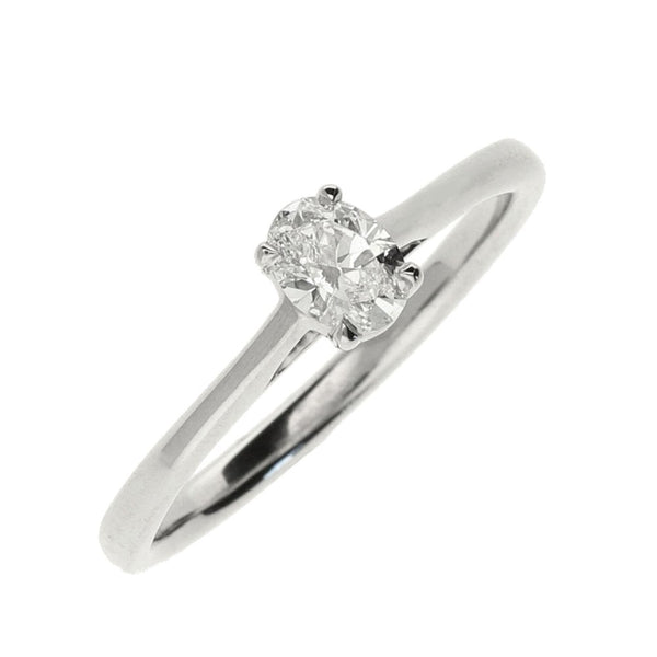Ladies GIA Certified Diamond Platinum Ring - Colour G - 0.30ct