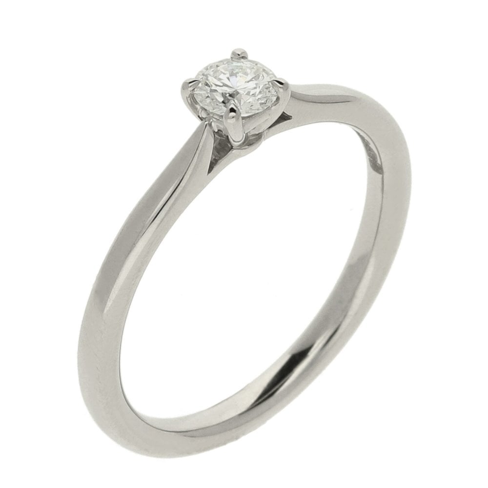 Ladies GIA Certified Diamond Platinum Ring - Colour G - 0.23ct