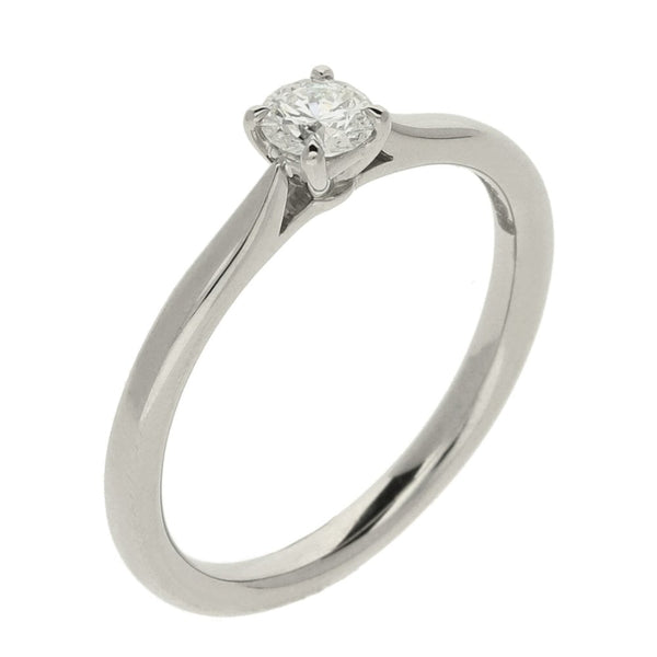 Ladies GIA Certified Diamond Platinum Ring - Colour G - 0.23ct