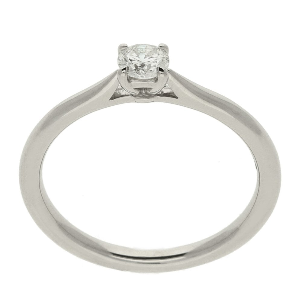 Ladies GIA Certified Diamond Platinum Ring - Colour G - 0.23ct