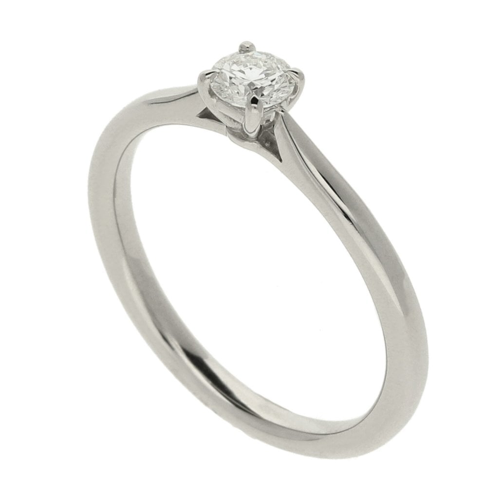 Ladies GIA Certified Diamond Platinum Ring - Colour G - 0.23ct