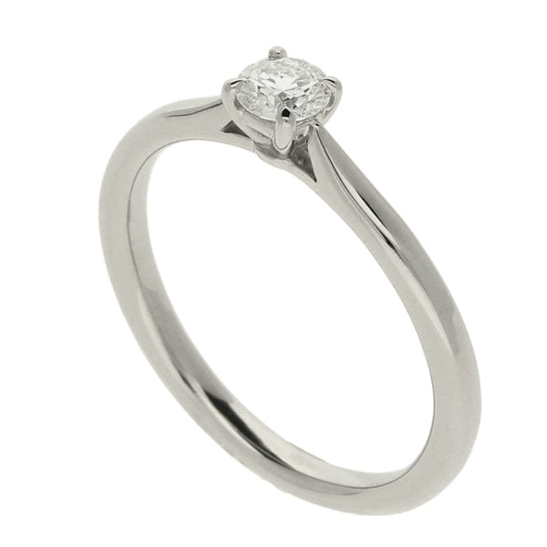 Ladies GIA Certified Diamond Platinum Ring - Colour G - 0.23ct
