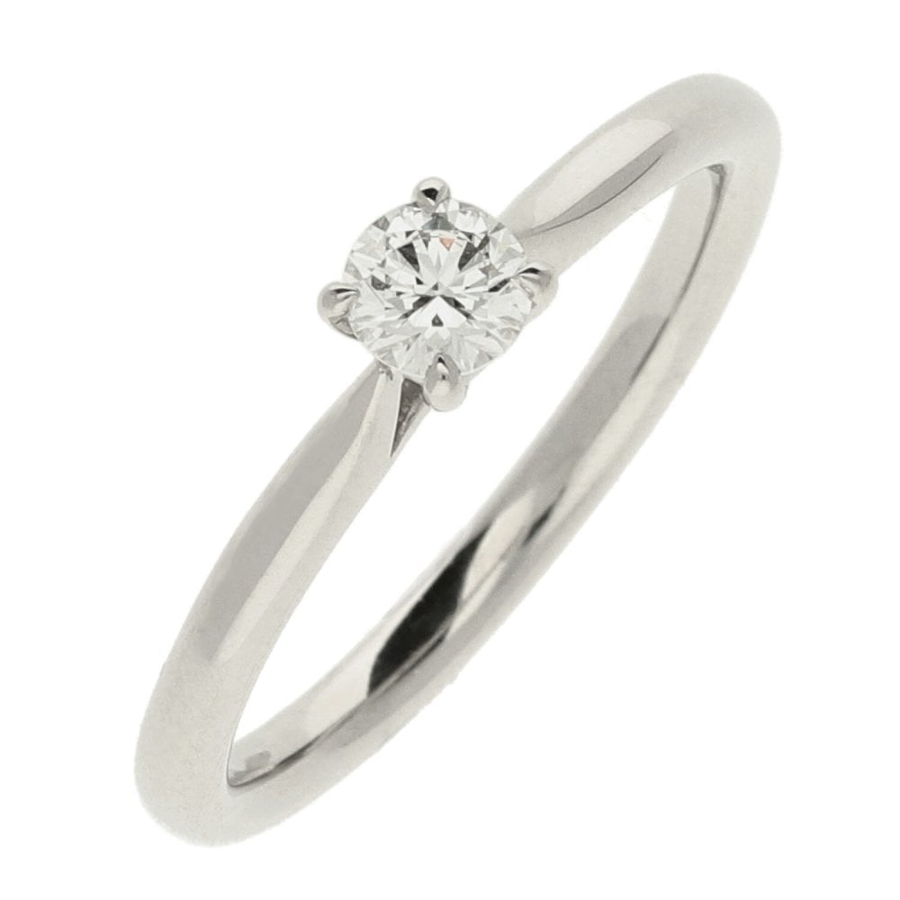 Ladies GIA Certified Diamond Platinum Ring - Colour G - 0.23ct