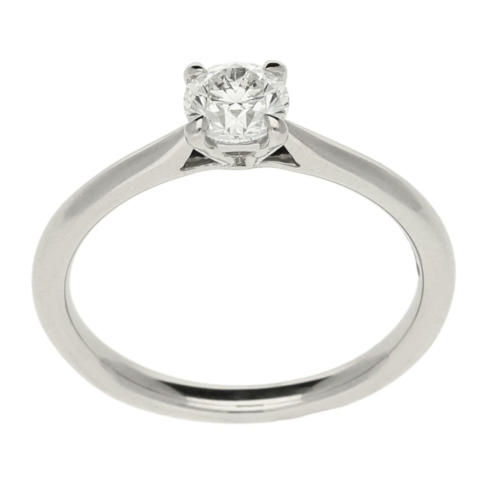 Ladies GIA Certified Diamond Platinum Ring - Colour F - 0.51ct