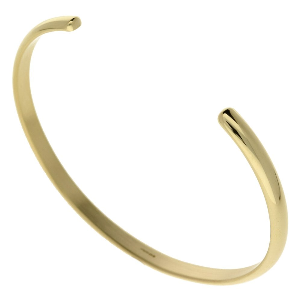 Mens 9ct Yellow Gold Torque Bangle - 15.9g