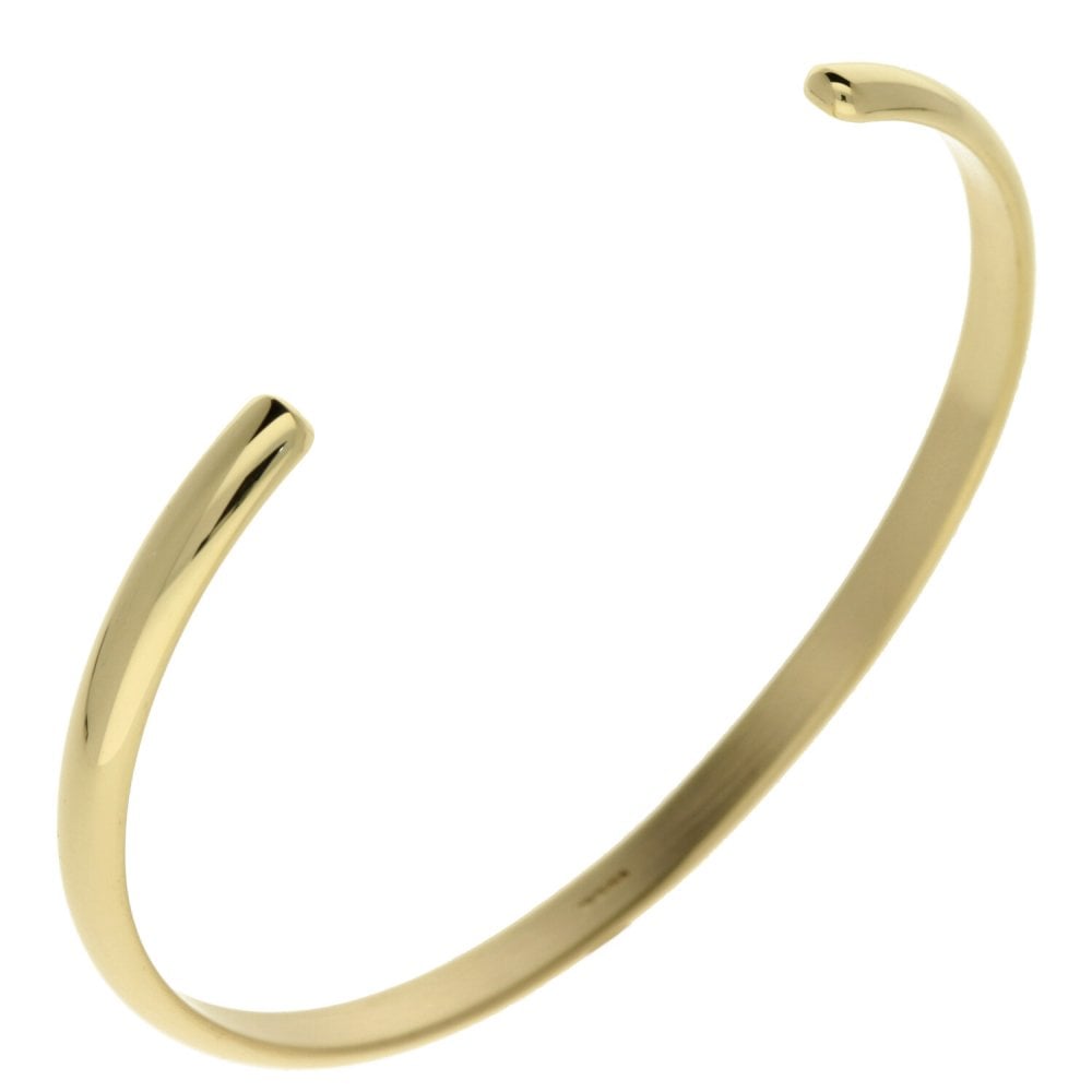 Mens 9ct Yellow Gold Torque Bangle - 15.9g