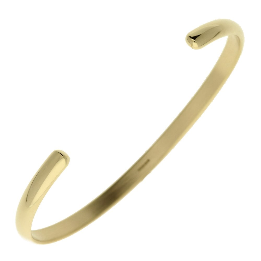 Mens 9ct Yellow Gold Torque Bangle - 15.9g