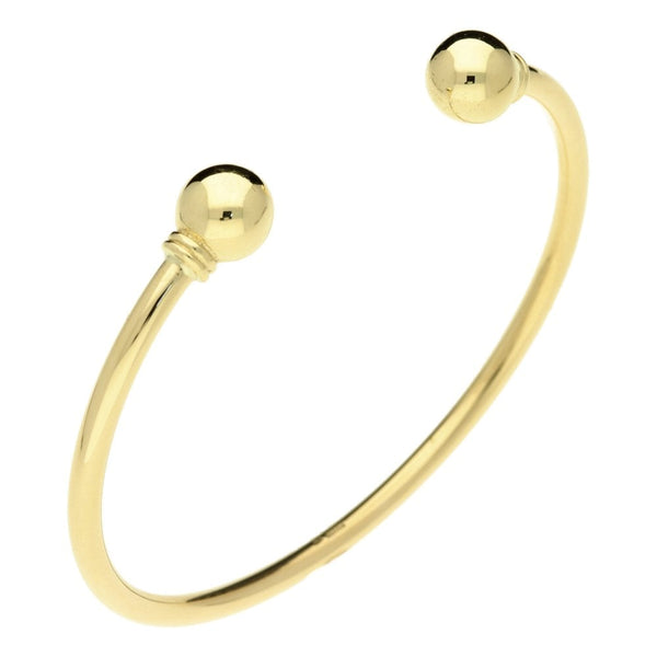 Mens 9ct Yellow Gold Torque Bangle - 26.7g