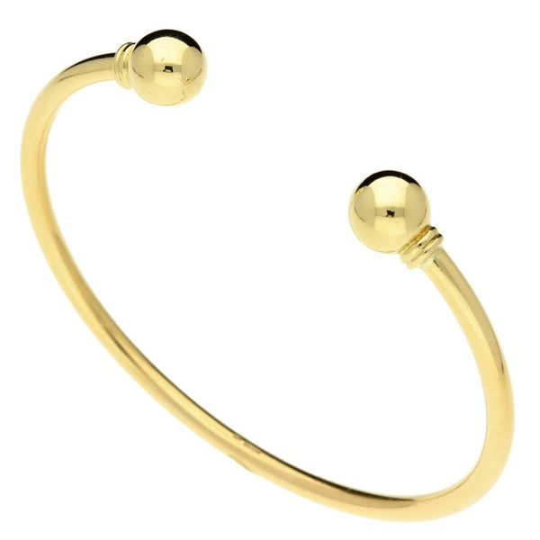 Mens 9ct Yellow Gold Torque Bangle - 26.7g