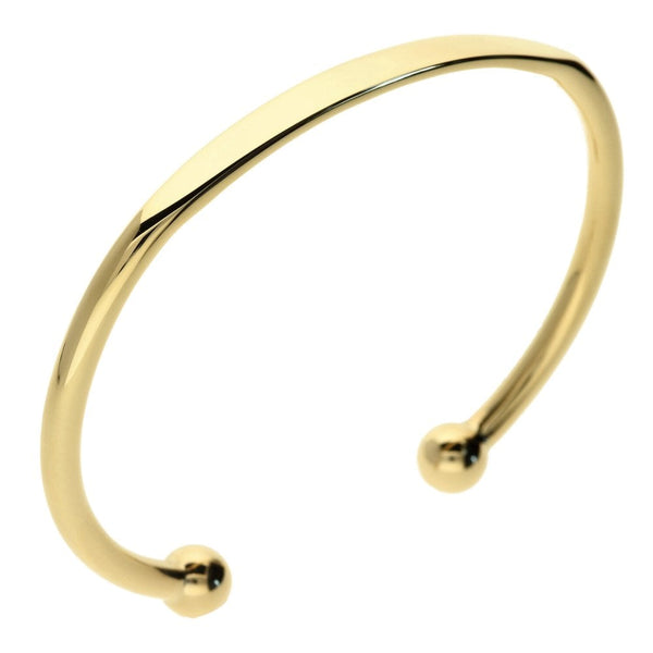 Mens 9ct Yellow Gold Solid Torque Bangle - 23.4g