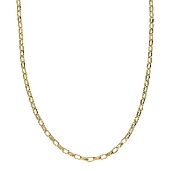 Ladies 9ct Yellow Gold 27" Diamond Cut Belcher Chain - 6.2g