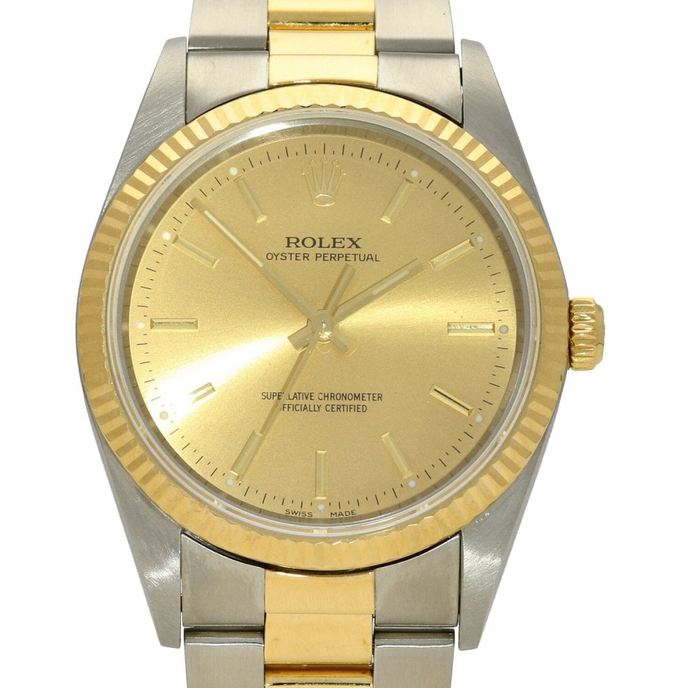 Oyster Perpetual 14233 - Mens Watch - Champagne Dial - 2001