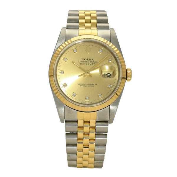 Datejust 16233 - Mens Watch - Diamond Champagne Dial - 1990