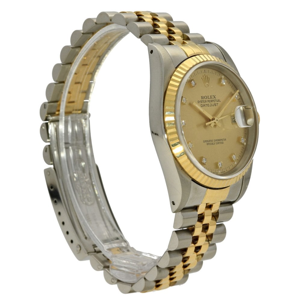 Datejust 16233 - Mens Watch - Diamond Champagne Dial - 1990