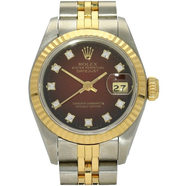 Datejust 69173 - Ladies Watch - Red Diamond Dial - 1989