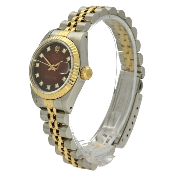 Datejust 69173 - Ladies Watch - Red Diamond Dial - 1989