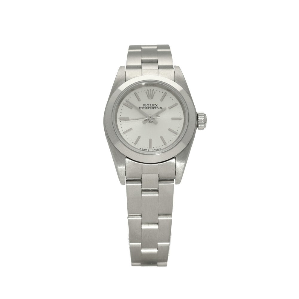 Oyster Perpetual 76080 - Ladies Watch - Silver Dial - 2000
