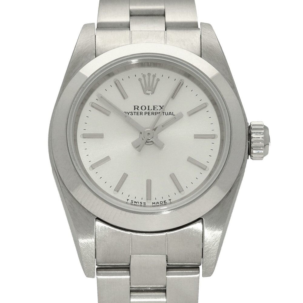Oyster Perpetual 76080 - Ladies Watch - Silver Dial - 2000