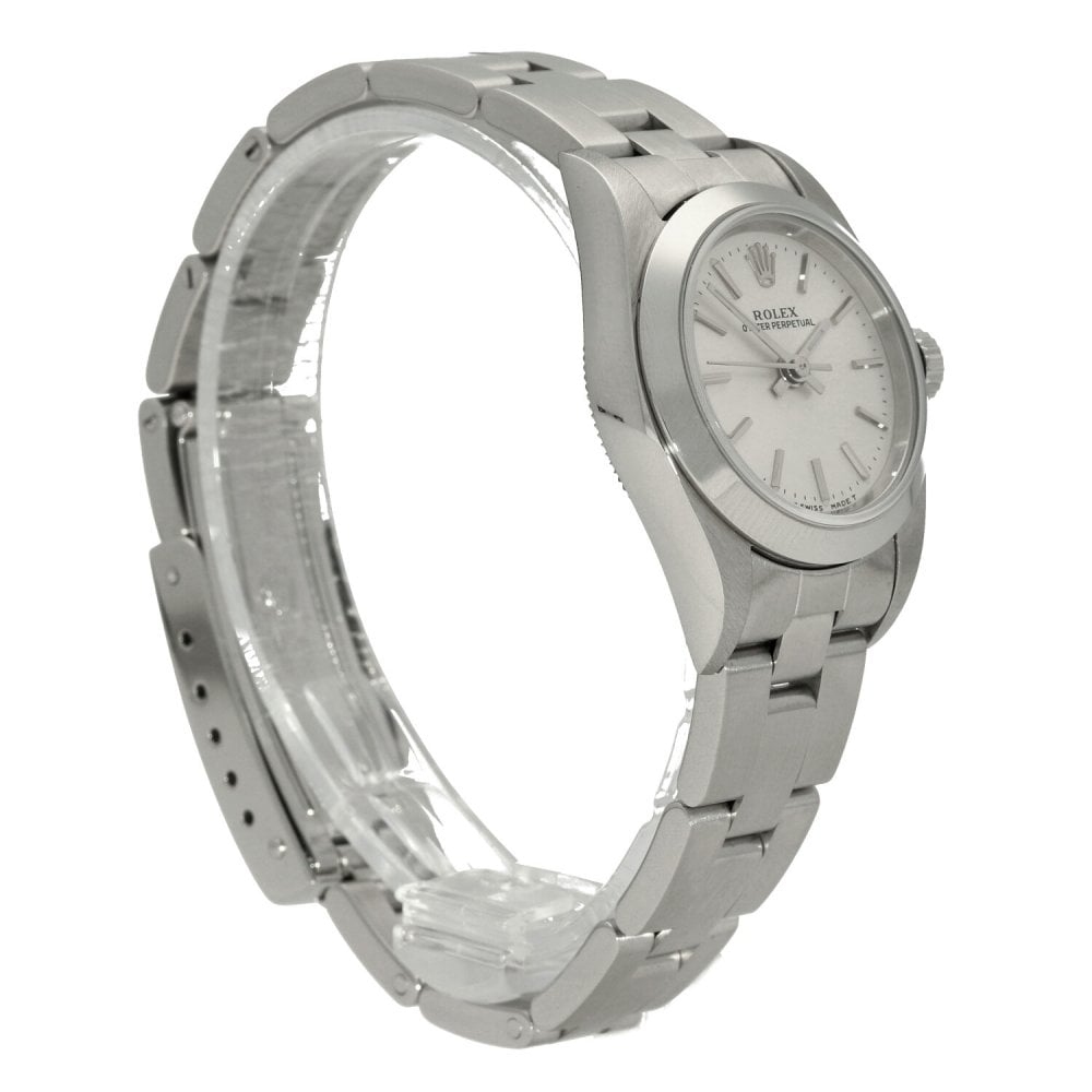 Oyster Perpetual 76080 - Ladies Watch - Silver Dial - 2000