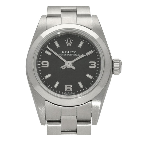 Oyster Perpetual 76080 - Ladies Watch - Black Dial - 2002