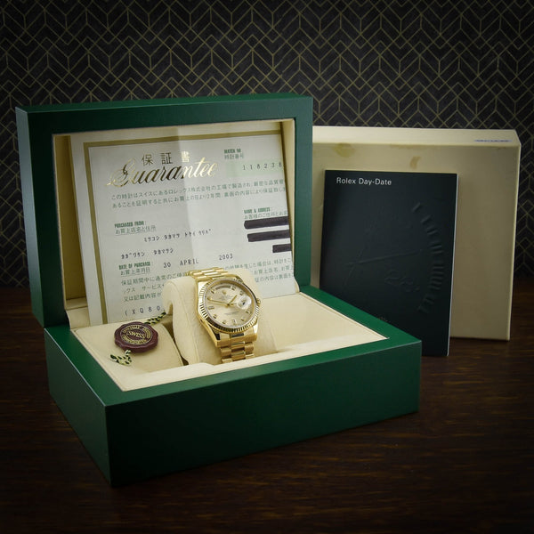 Day-Date 118238 - Gold Watch - Diamond Dial - 2003