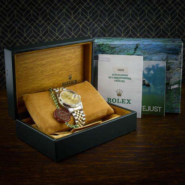 Datejust 16233 - Mens Watch - Champagne Diamond Dial - 1999