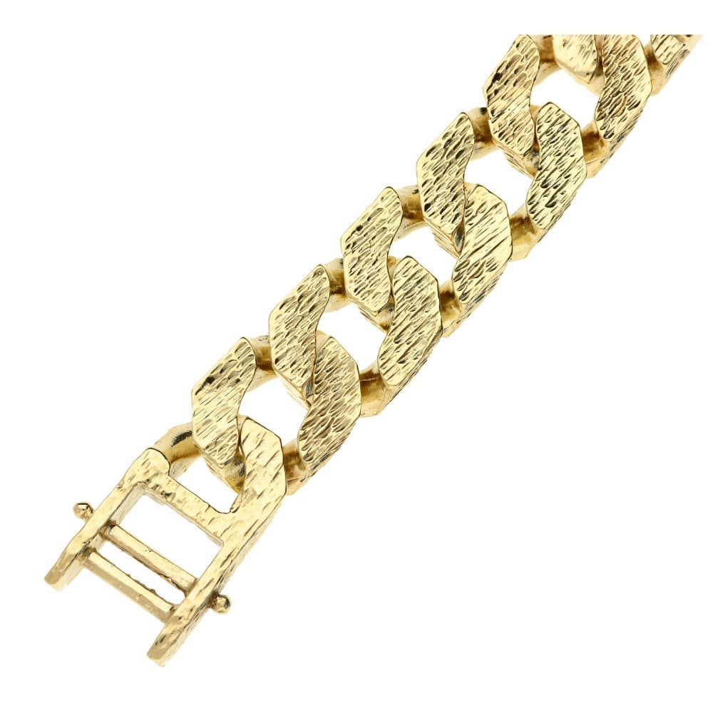 9ct Yellow Gold Gents Identity Bracelet - 177.4g