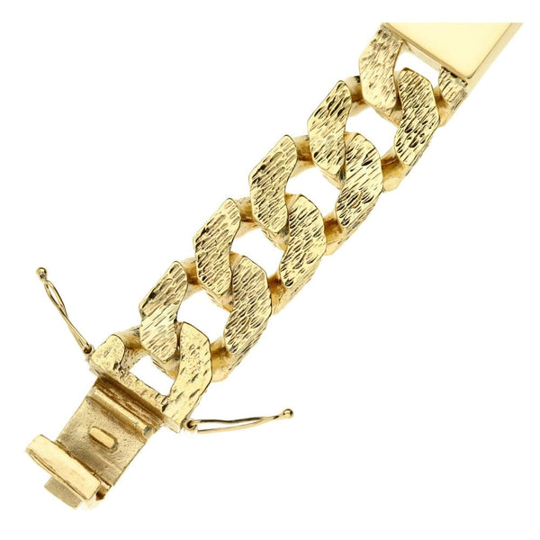 9ct Yellow Gold Gents Identity Bracelet - 177.4g