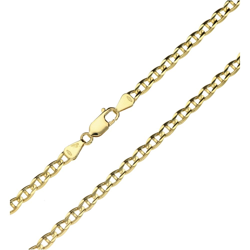 Ladies 9ct Yellow Gold Anchor Chain - 21" - 15.3g