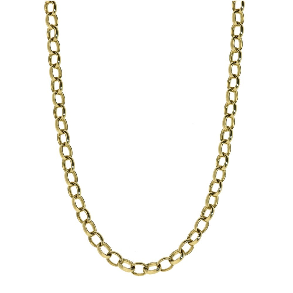 Ladies 9ct Yellow Gold Belcher Chain - 22" - 12.2g