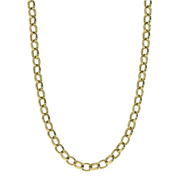 Ladies 9ct Yellow Gold Belcher Chain - 22" - 12.2g