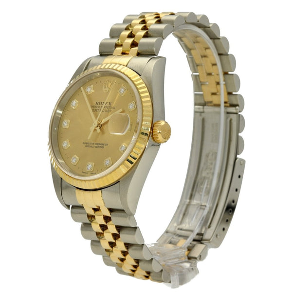 Datejust 16233 - Mens Watch - Champagne Diamond Dial - 2001