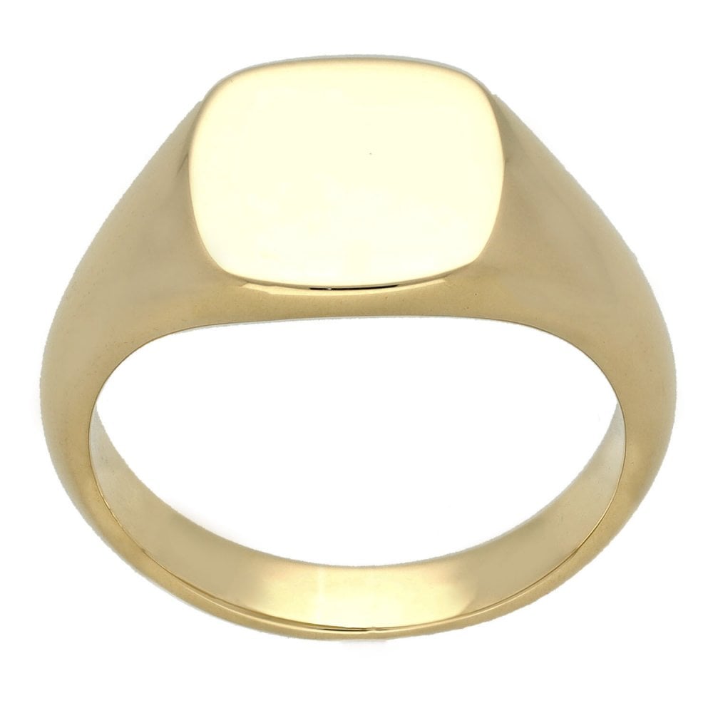 9ct Yellow Gold Oval Signet Ring - Size X - 11.0g